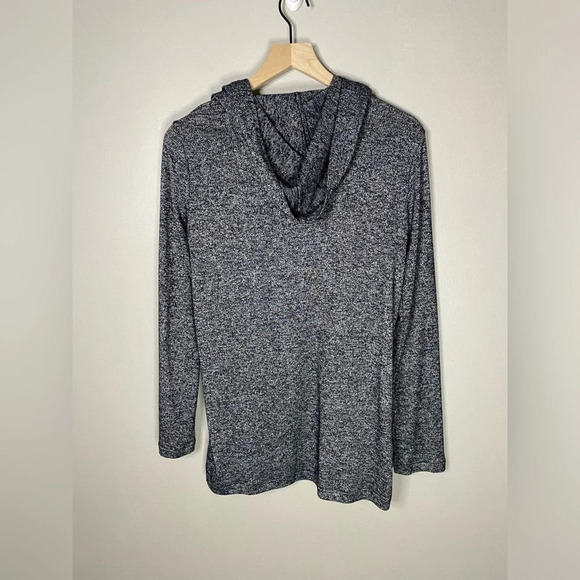 Athleta knit cardigan tunic sweater with pockets size small black white - Picture 5 of 9